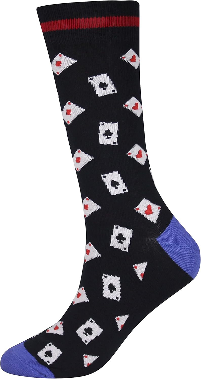 Cansok Men's 2/4 Packs Fun Crazy Novelty Dress Crew Socks - Image 4